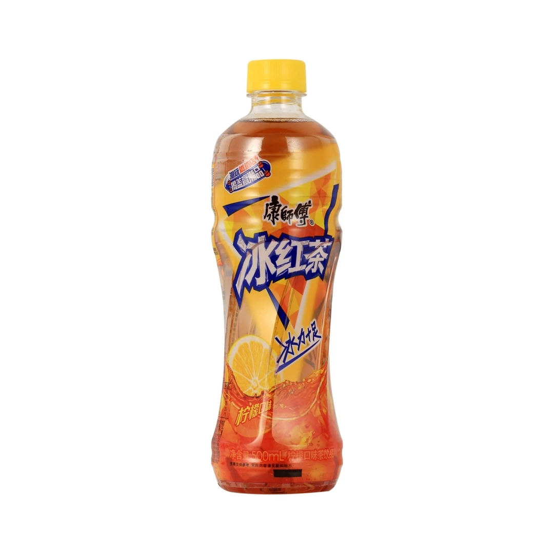 康师傅 冰红茶茶饮料500ml  柠檬口味常温经典口味