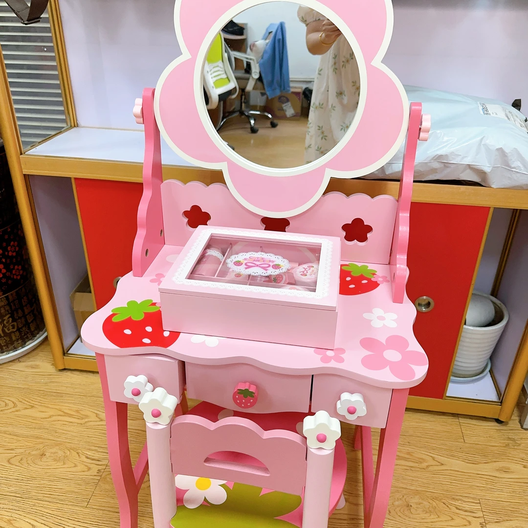 特价产品！！儿童梳妆台公主仿真木制化妆桌（特价产品不售后）
