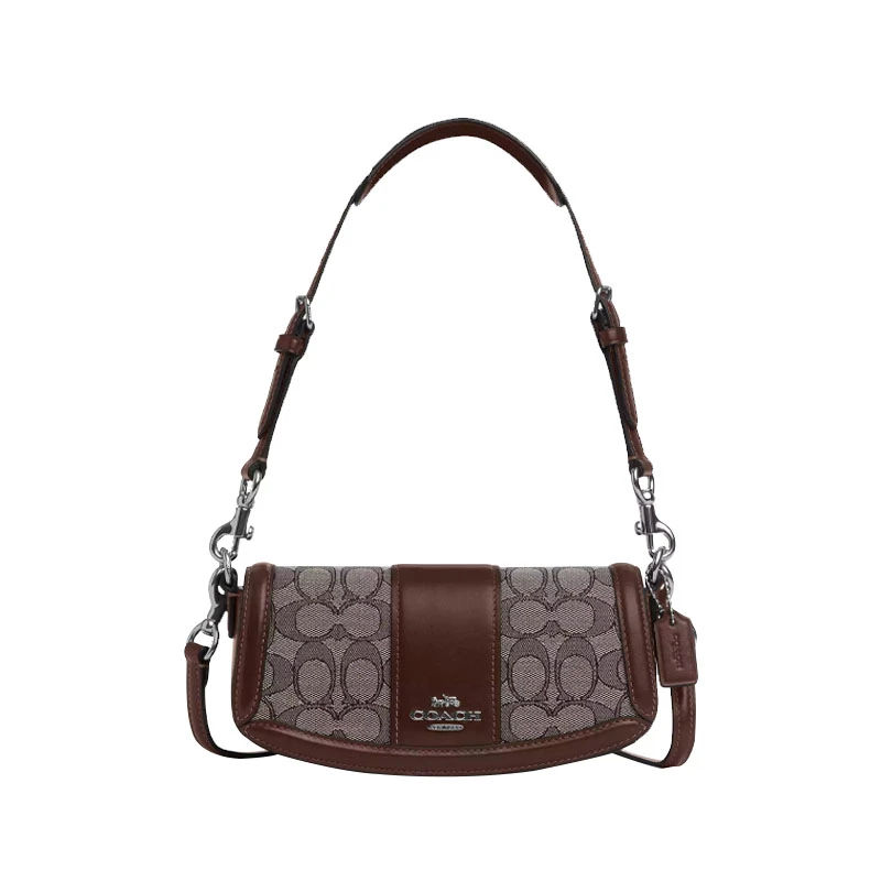 【15】COACH 蔻驰 Andrea 女士单肩斜挎包 深咖色