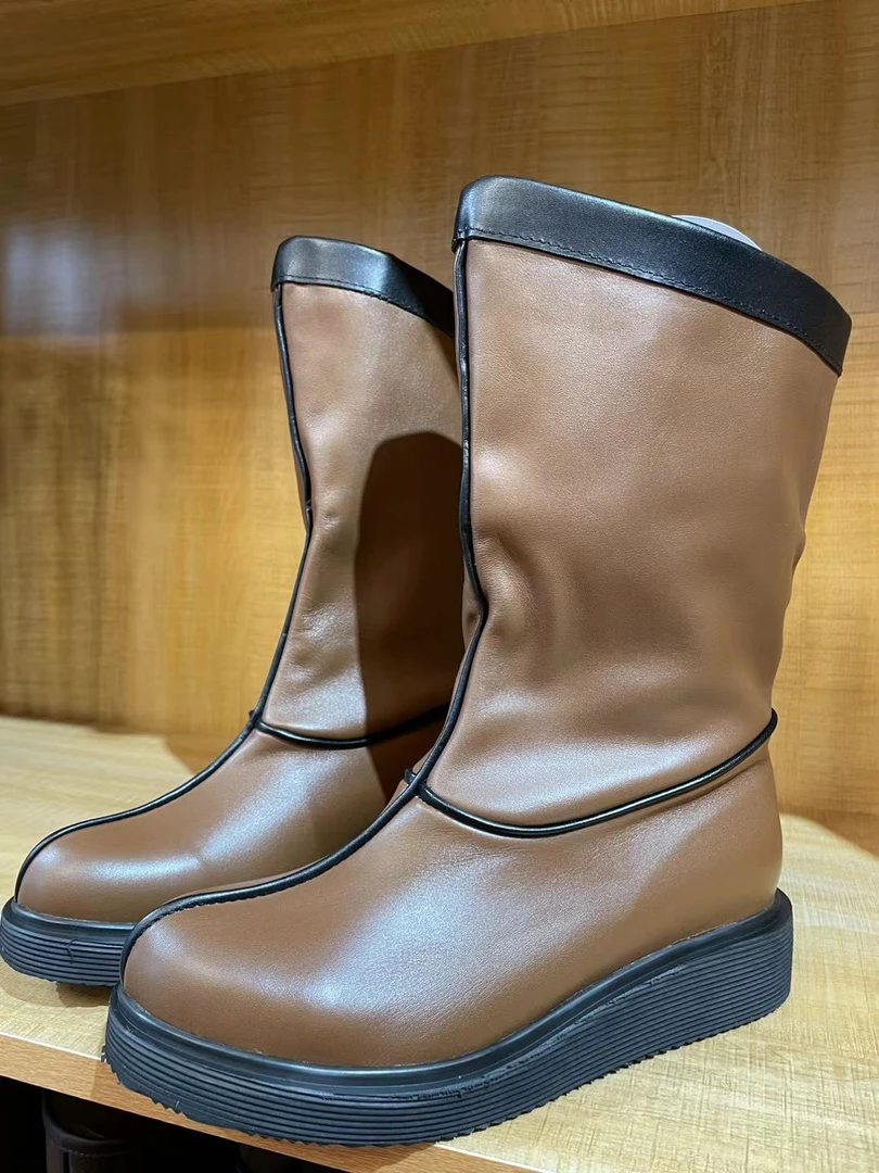 情侣款手工短靴 四季款