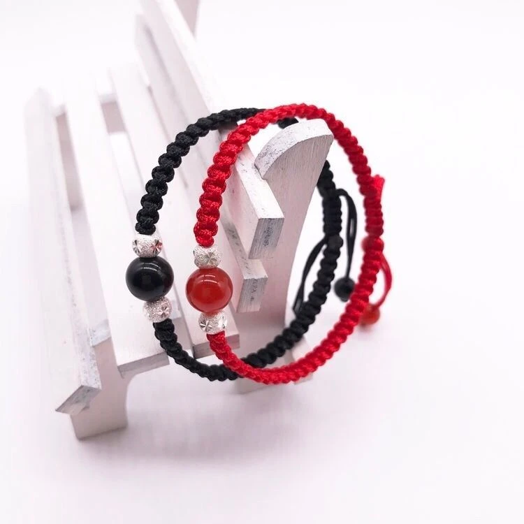 转运珠手链纯银珠手工编织手绳男女情侣闺蜜款学生礼物