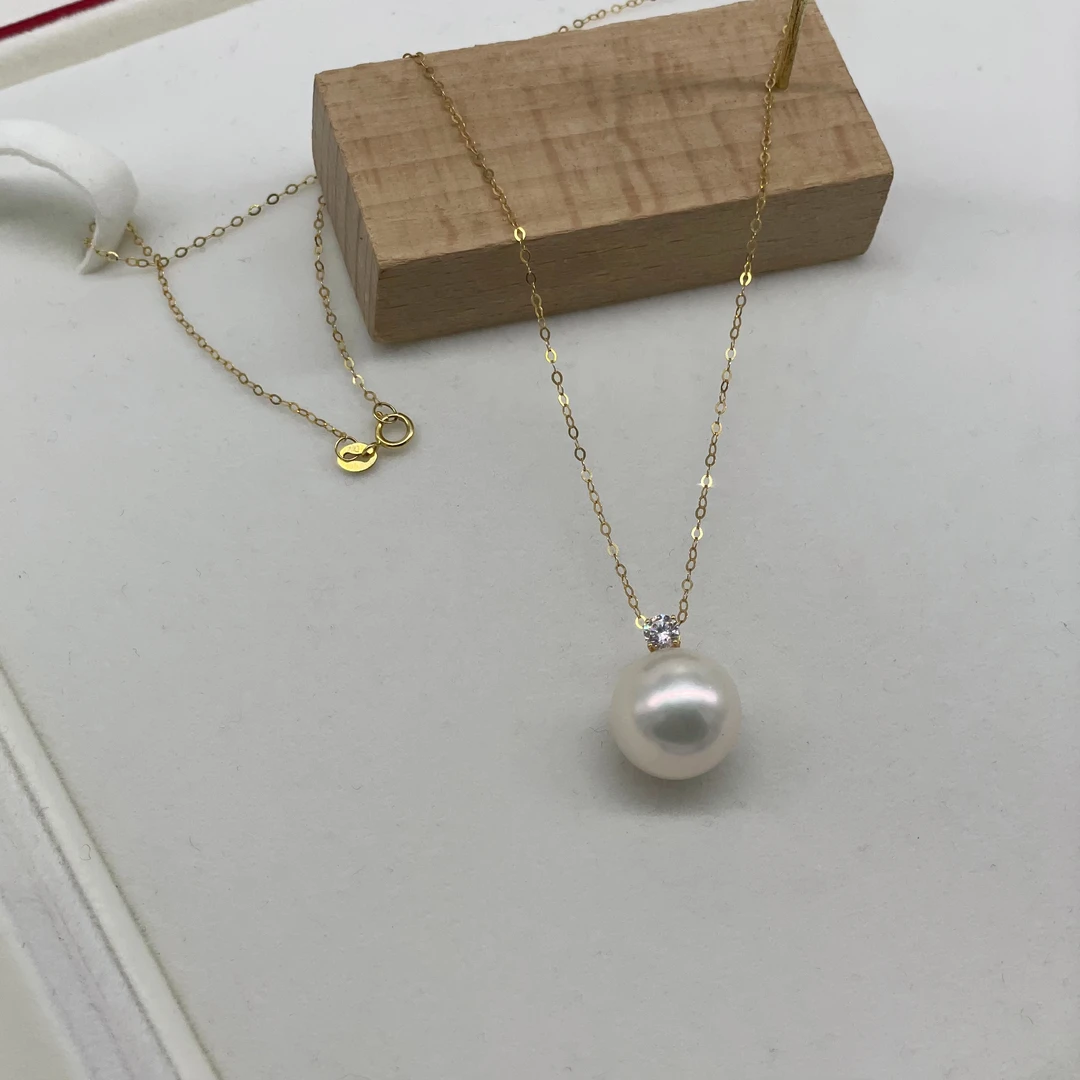 18K金项链 淡水珍珠13-14王妃