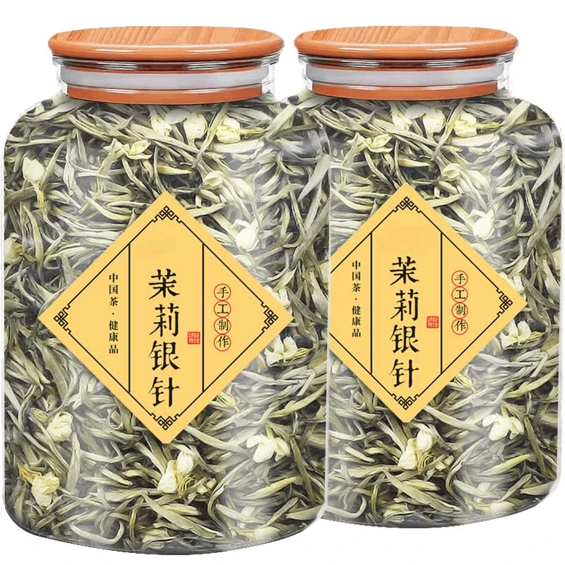 新茶茉莉花茶叶广西横县茉莉银针王浓香耐泡罐装好茶