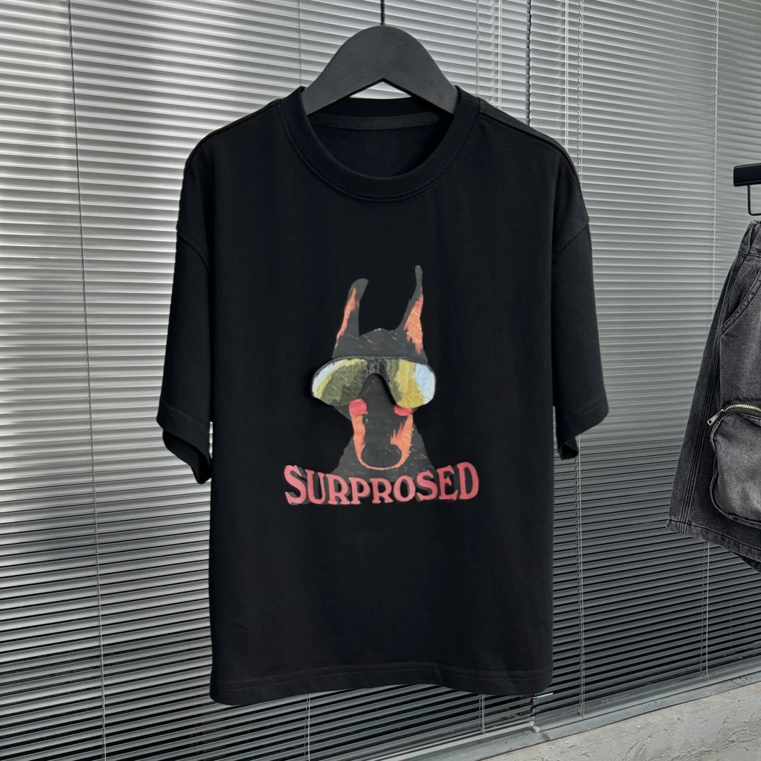 【游子kids】儿童夏季短袖t 小狗印花纯棉短袖