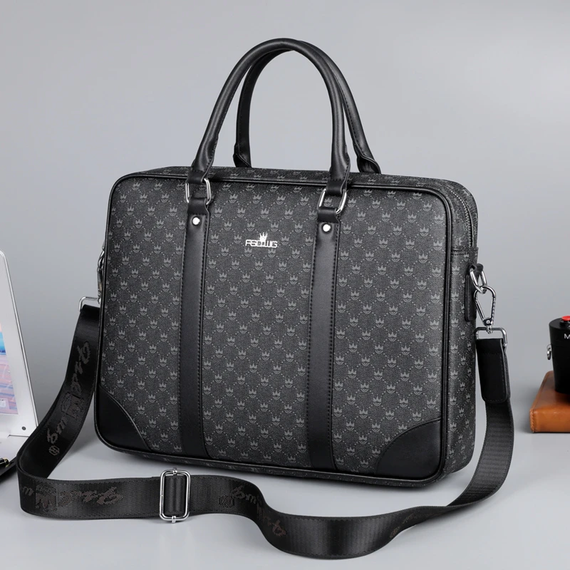 【官方正品】时尚百搭休闲旅行商务大气大容量手提单肩公文包9535