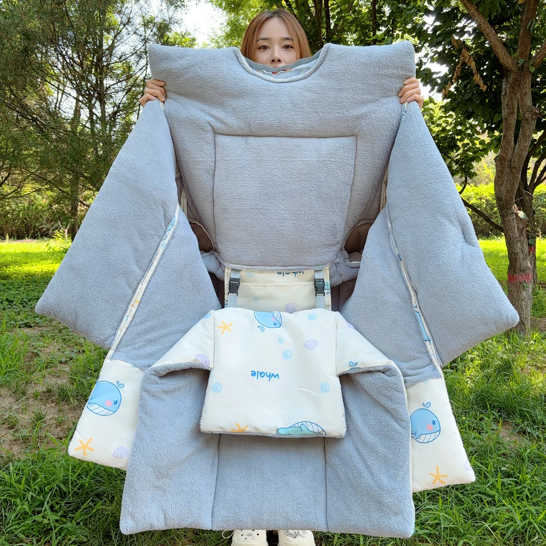 【特厚可拆护腿款2件套】冬季电动车挡风被防寒保暖电瓶车罩可收纳