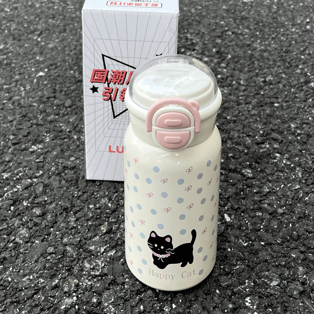 可爱小猫杯子大容量保温杯学生高颜值水杯可爱316不锈钢水杯女生2