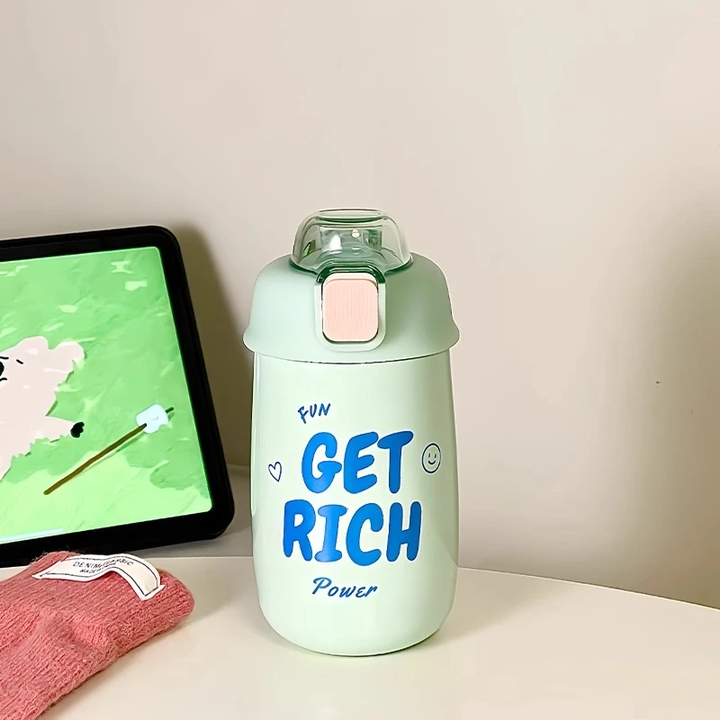 学生316不锈钢保温杯大容量2024新款高颜值水杯带吸管办公室杯子