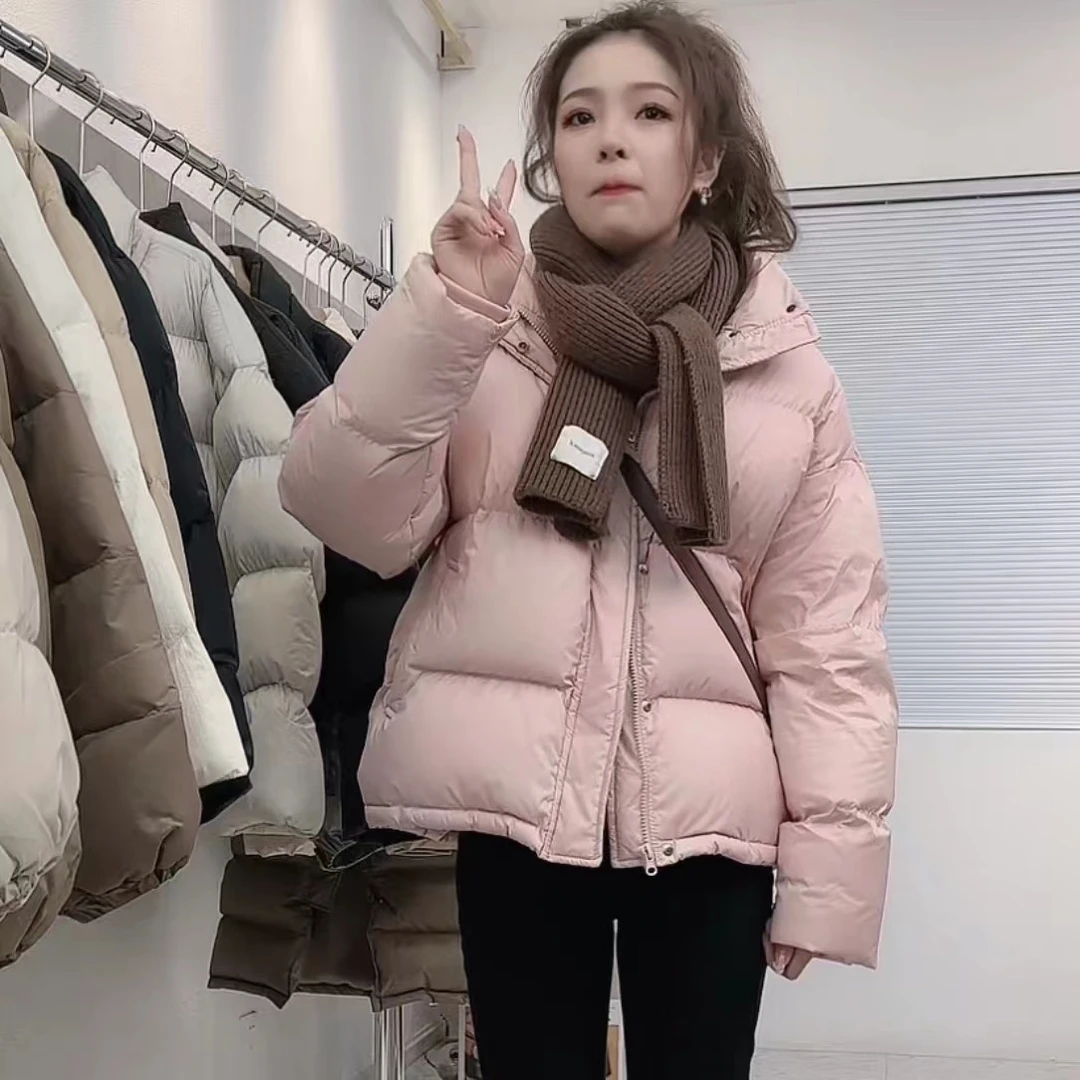 韩系短款2女新款小个子面包服外套