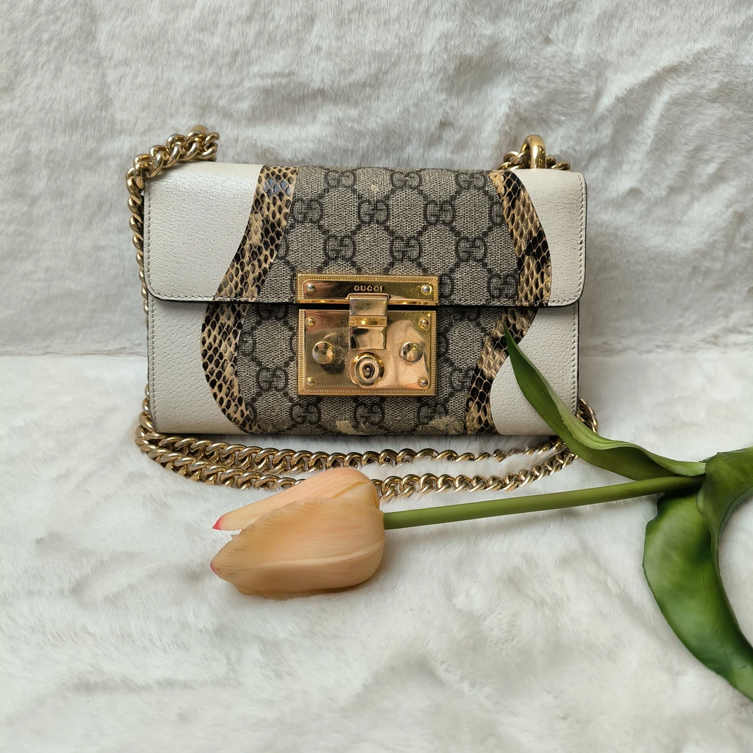 95新 GUCCI/古驰 魔镜/Gucci月光宝盒小号蛇皮包SY/890062