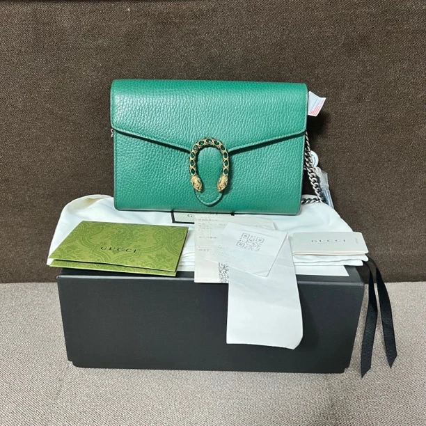 99新 GUCCI/古驰 钻扣酒神woc链条包 鱼鱼