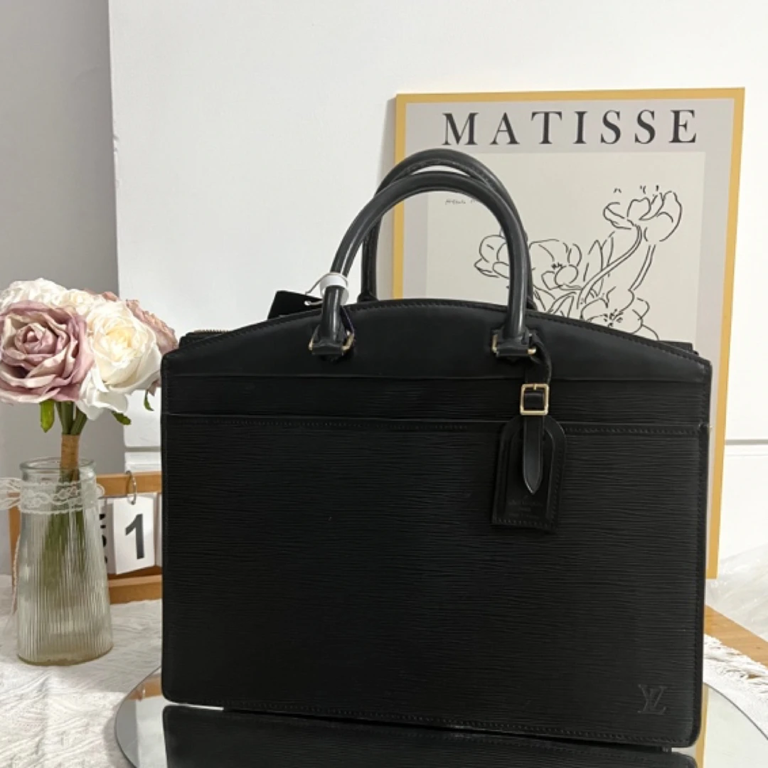 95新 LouisVuitton/路易威登 水波纹公文包手提包 鱼鱼