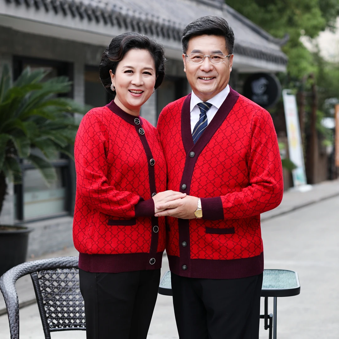 中老年气质情侣装外套喜庆礼服套装9829