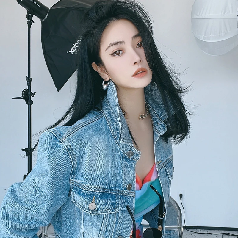 迪丝嫚苓牛仔外套春秋小香风外套时尚新款早春女士高档春秋衣-HZ