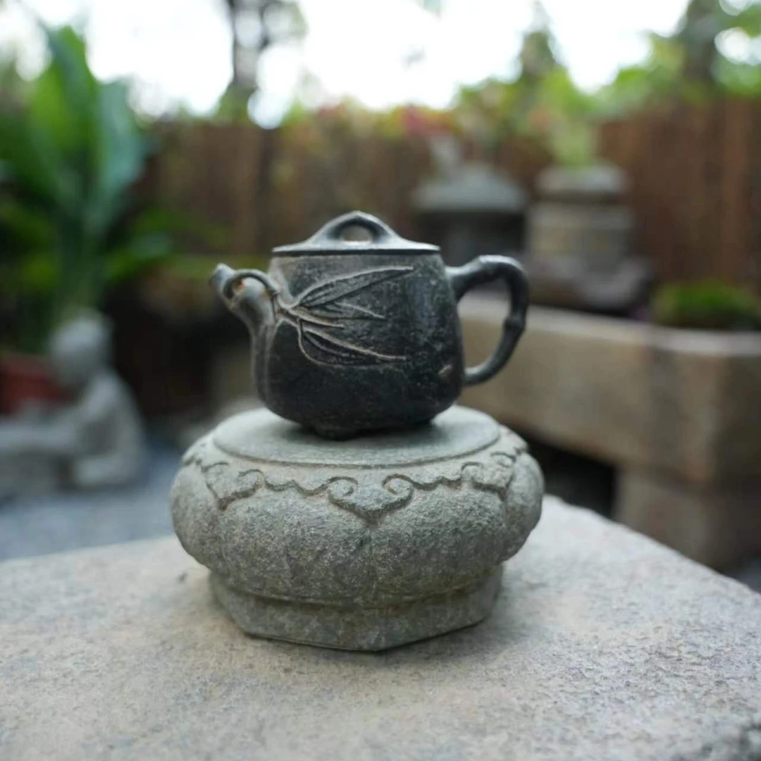 水磨坊壶承六边底座桌面摆件砚台茶室干泡台装饰办公室书房客厅