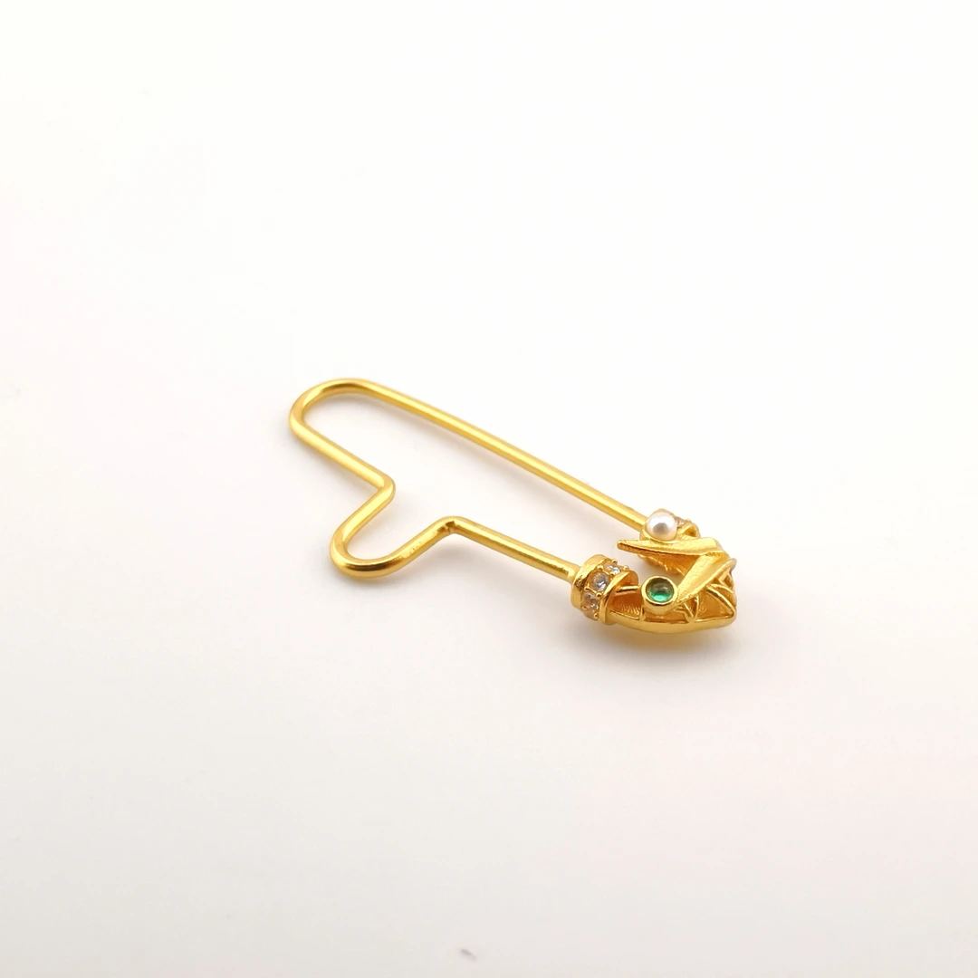 【洛一珠宝】【S925银】古法实心胸针春夏搭配外套搭配国风设计