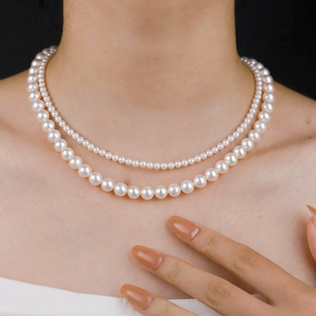 吊坠925银 (沅润）Baby珠 链子925银 施家珠baby珠项链小米珠【Y60