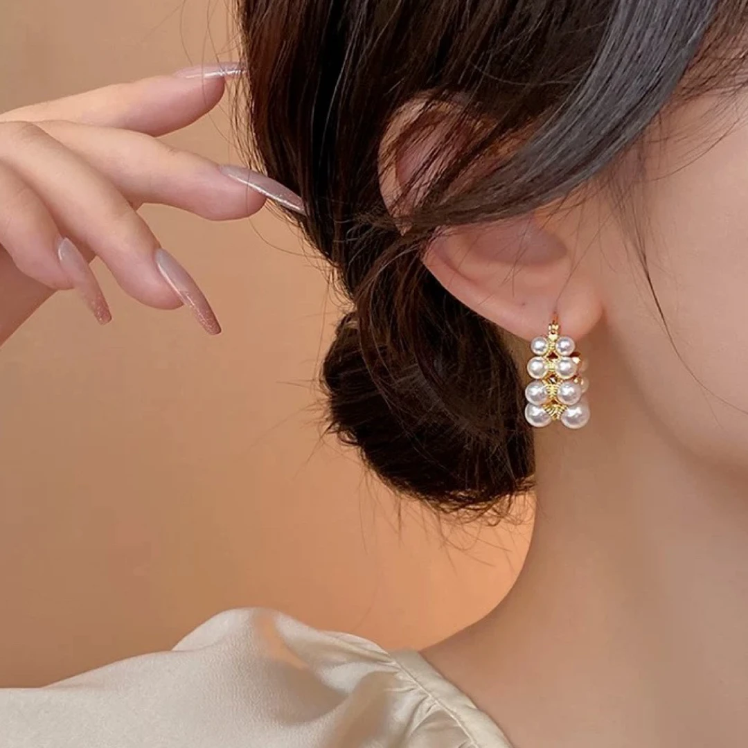 铜合金耳饰 【V15】气质轻奢百搭简约简约优雅精致网红设计师耳环