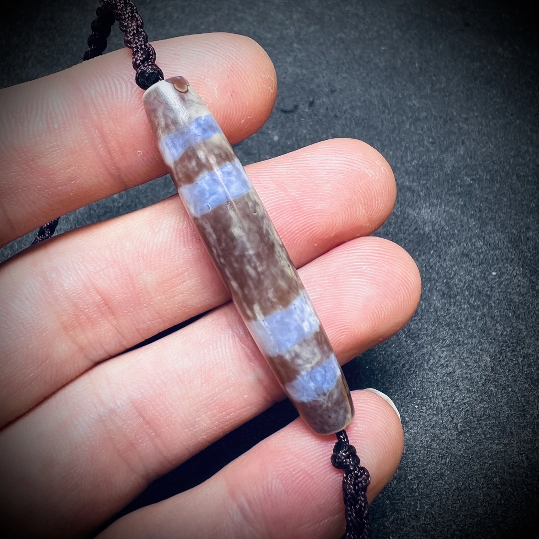 镶蚀珠满沁五线玛瑙珠