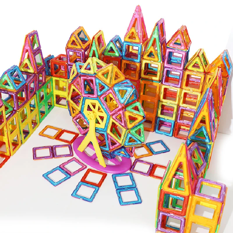 磁力片儿童益智玩具男孩动脑纯磁贴吸铁石智力积木女孩拼装图宝宝