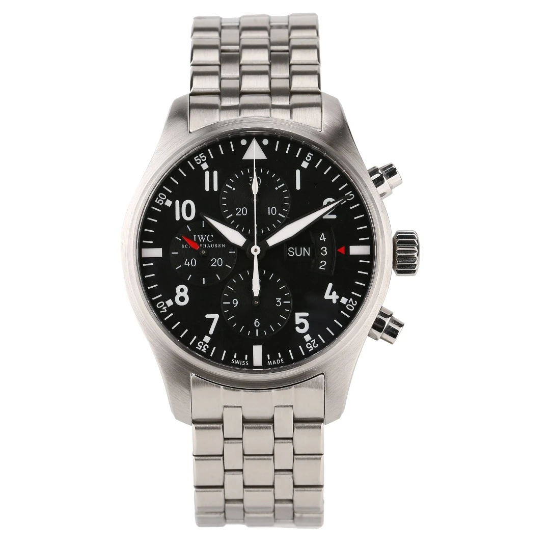 95新 IWC/万国 淘只/飞行员系列自动男表IW377704表径43公价51700
