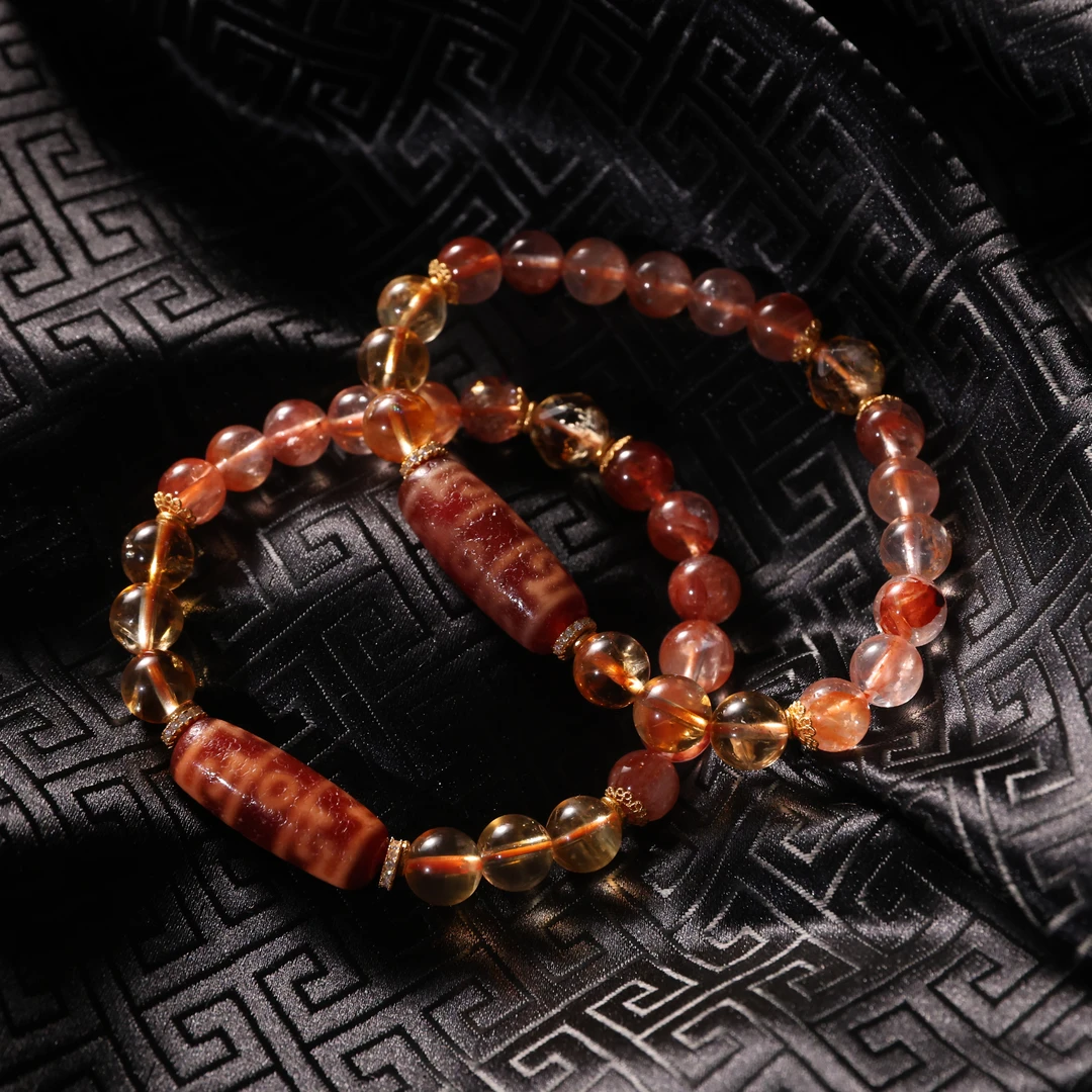 壹加安琪 | 金蟾红肉莲师三眼手串多样性发一件