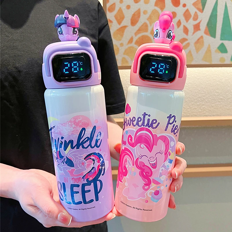 小宝马莉智能显温儿童吸管保温杯学生上学专用水杯女孩高颜值水壶