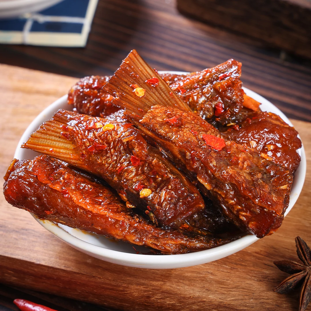 爆辣鱼尾大袋 香辣味鱼尾巴零食小吃即食解馋鱼肉休闲100g/袋美味