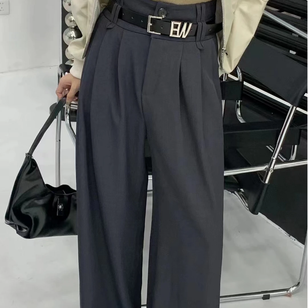 （集合款）秋冬季新款加厚时装垂感西装阔腿裤