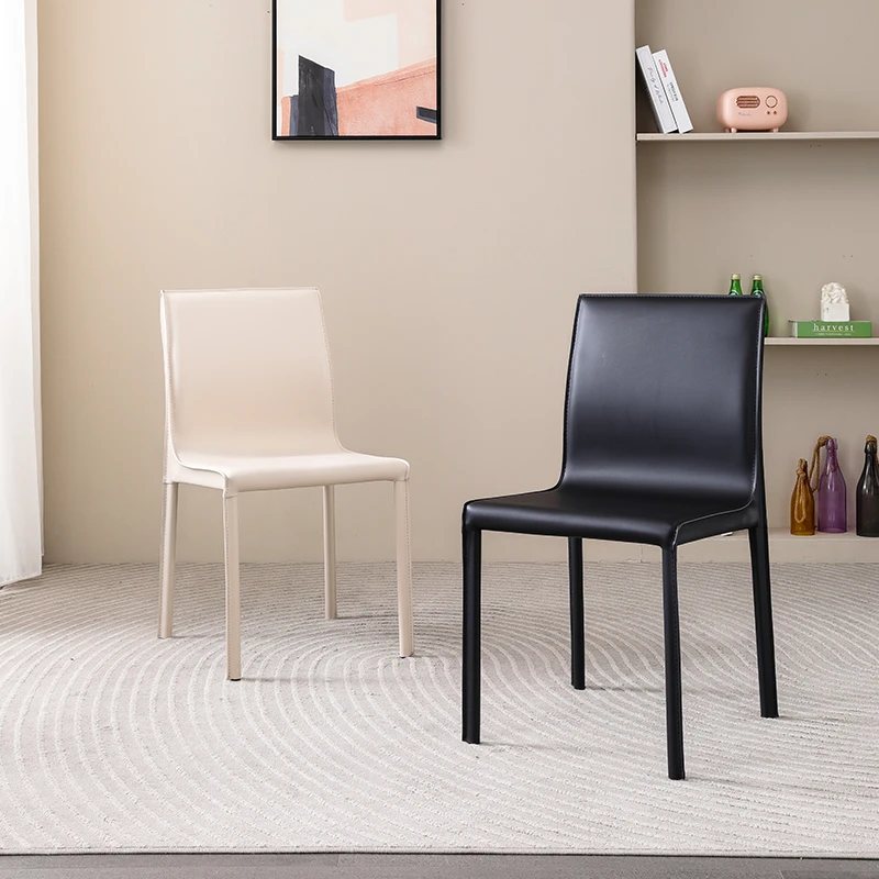 现代简约餐椅家用意式极简轻奢餐厅椅子设计师款2024新款靠背凳子