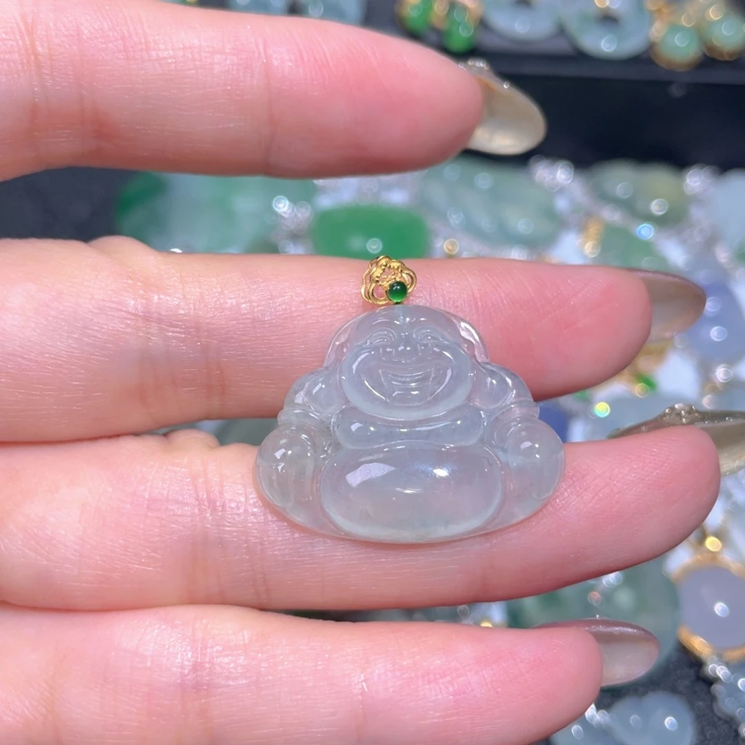 翡翠颈饰18K金镶嵌翡翠