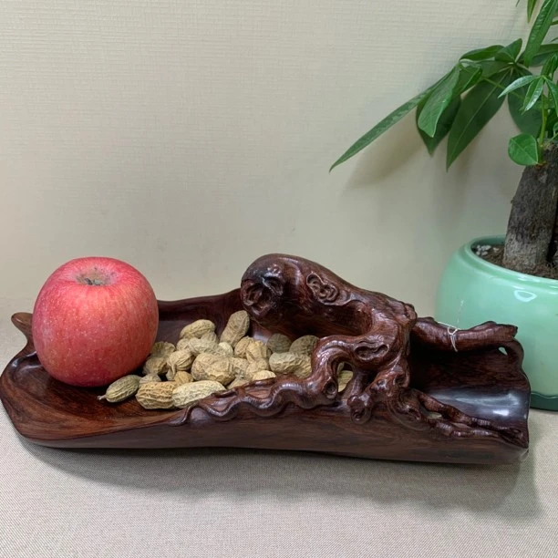 海南黄花梨客厅摆件果盘