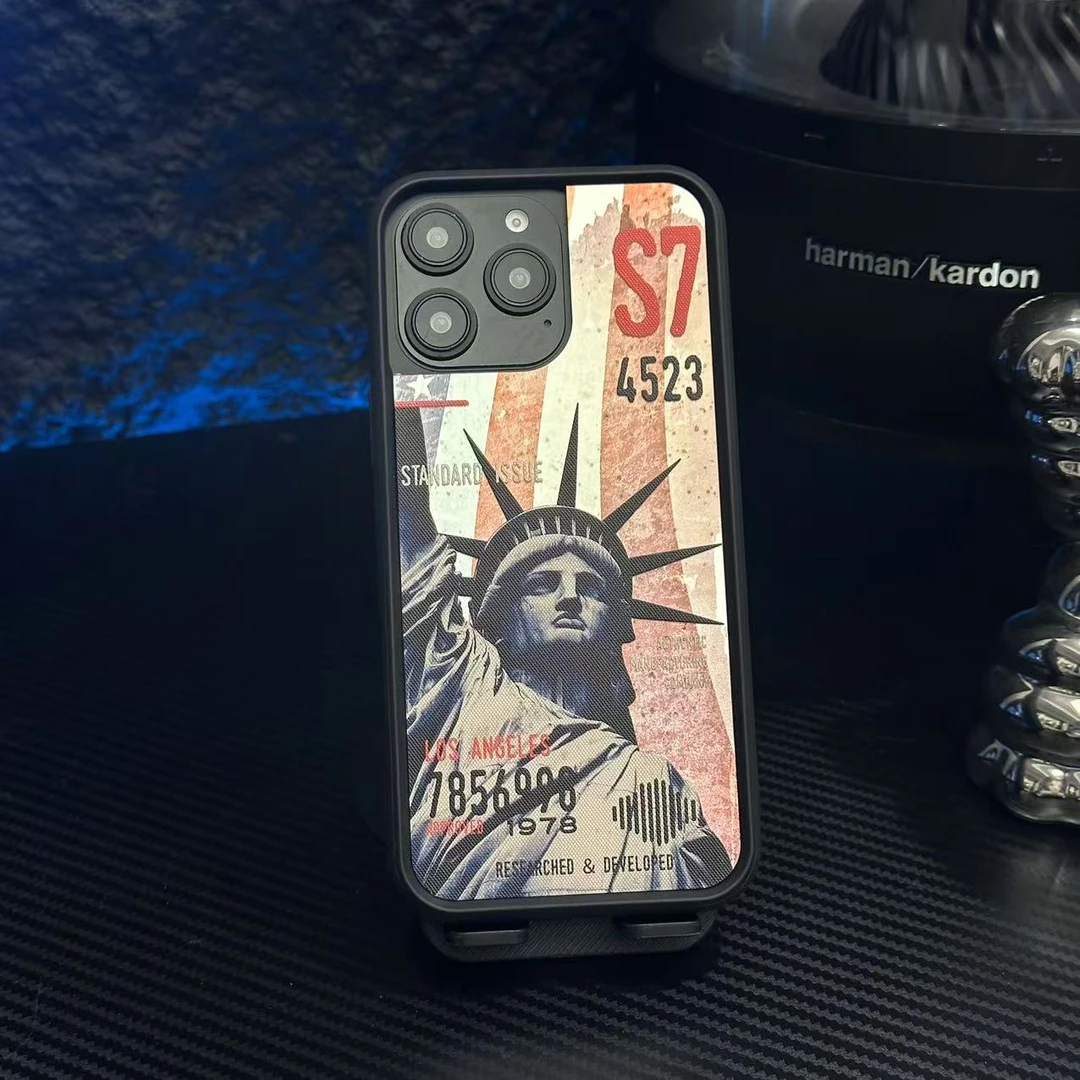 自由女神WF同款iPhone16promax手机壳15pm适用苹果14磁吸13电镀12