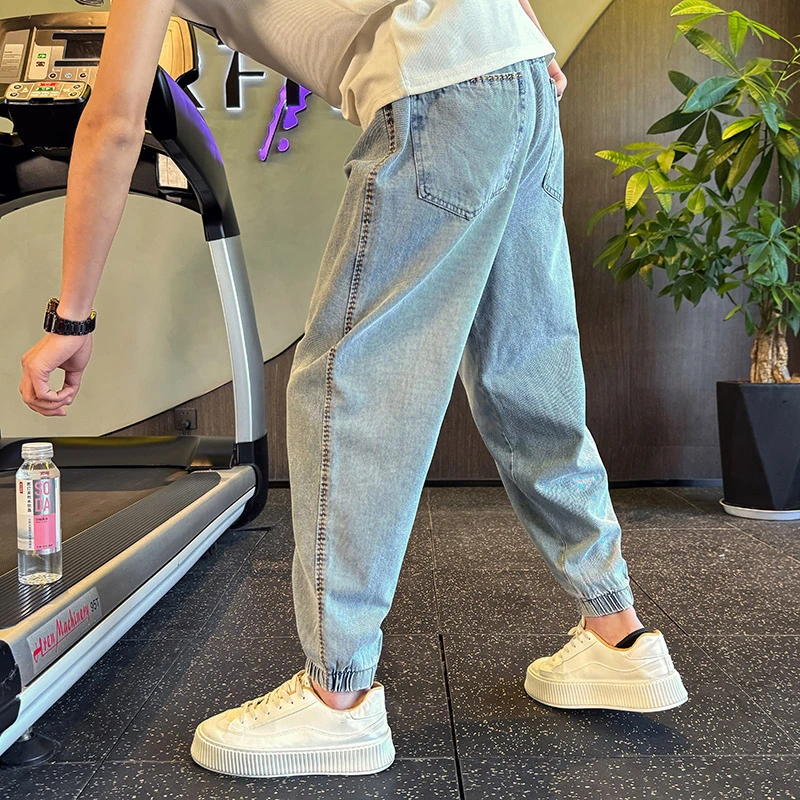 宽松哈伦牛仔裤男潮牌男裤痞帅新款春秋牛仔休闲裤子男士男款