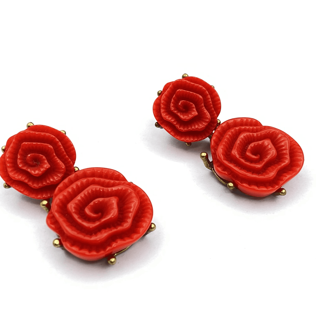 铜合金陶瓷耳饰 M1AML-02529耳饰重工  轻奢 中古 简约 气质