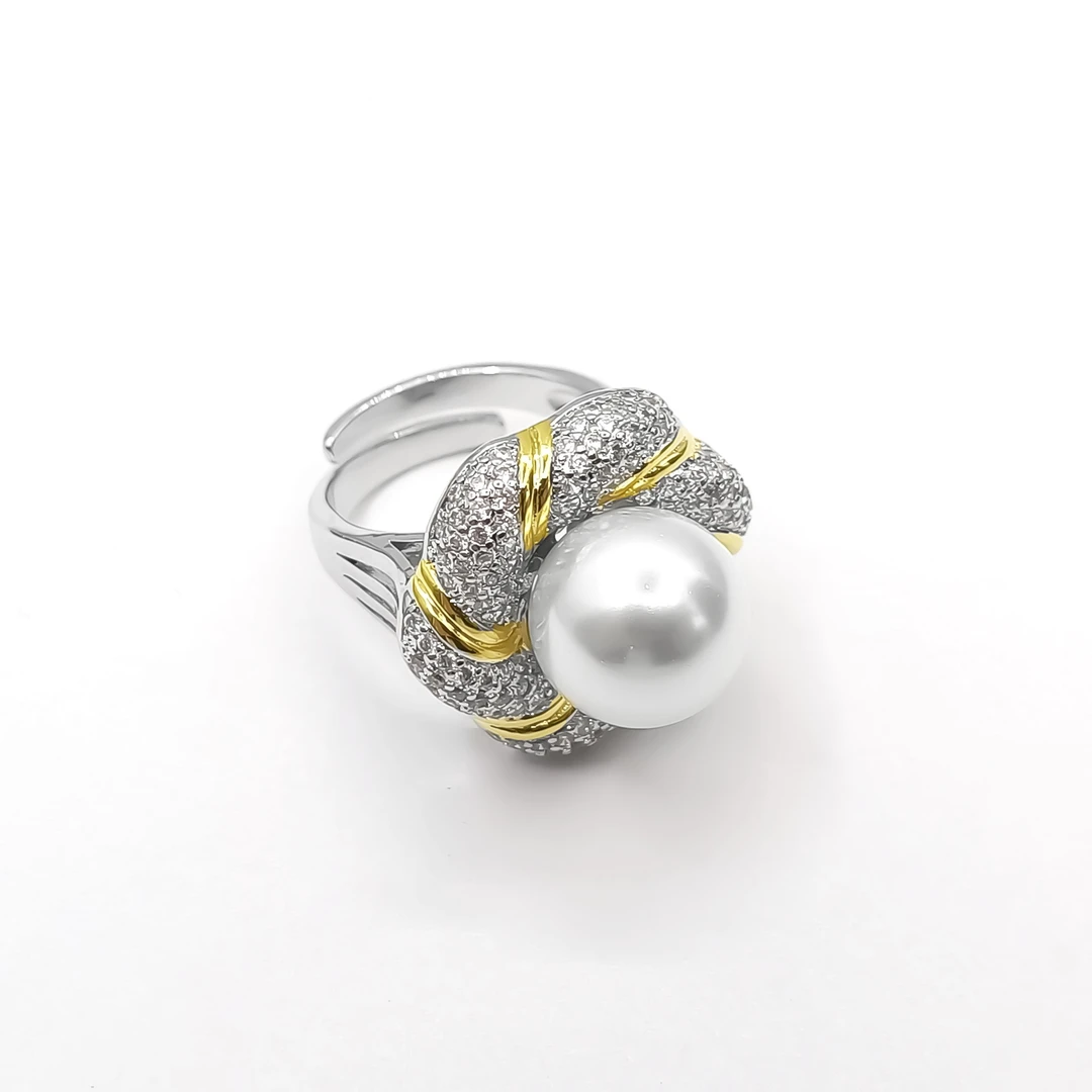 铜合金合成锆石戒指 HSM-51255 戒指百搭气质轻奢轻奢小众