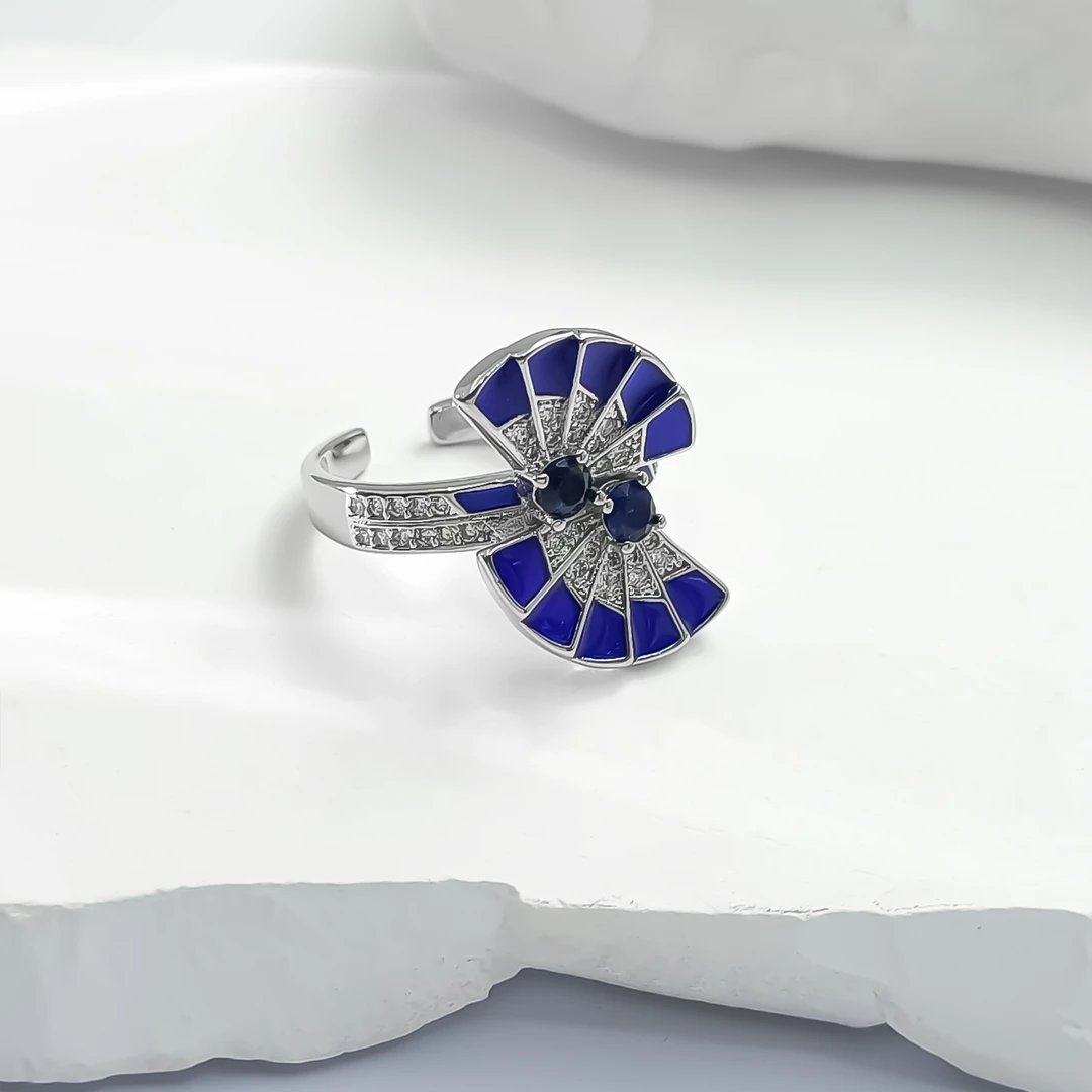 铜合金合成锆石戒指 WYY-001124【夜空】戒指时尚气质简约百搭欧美