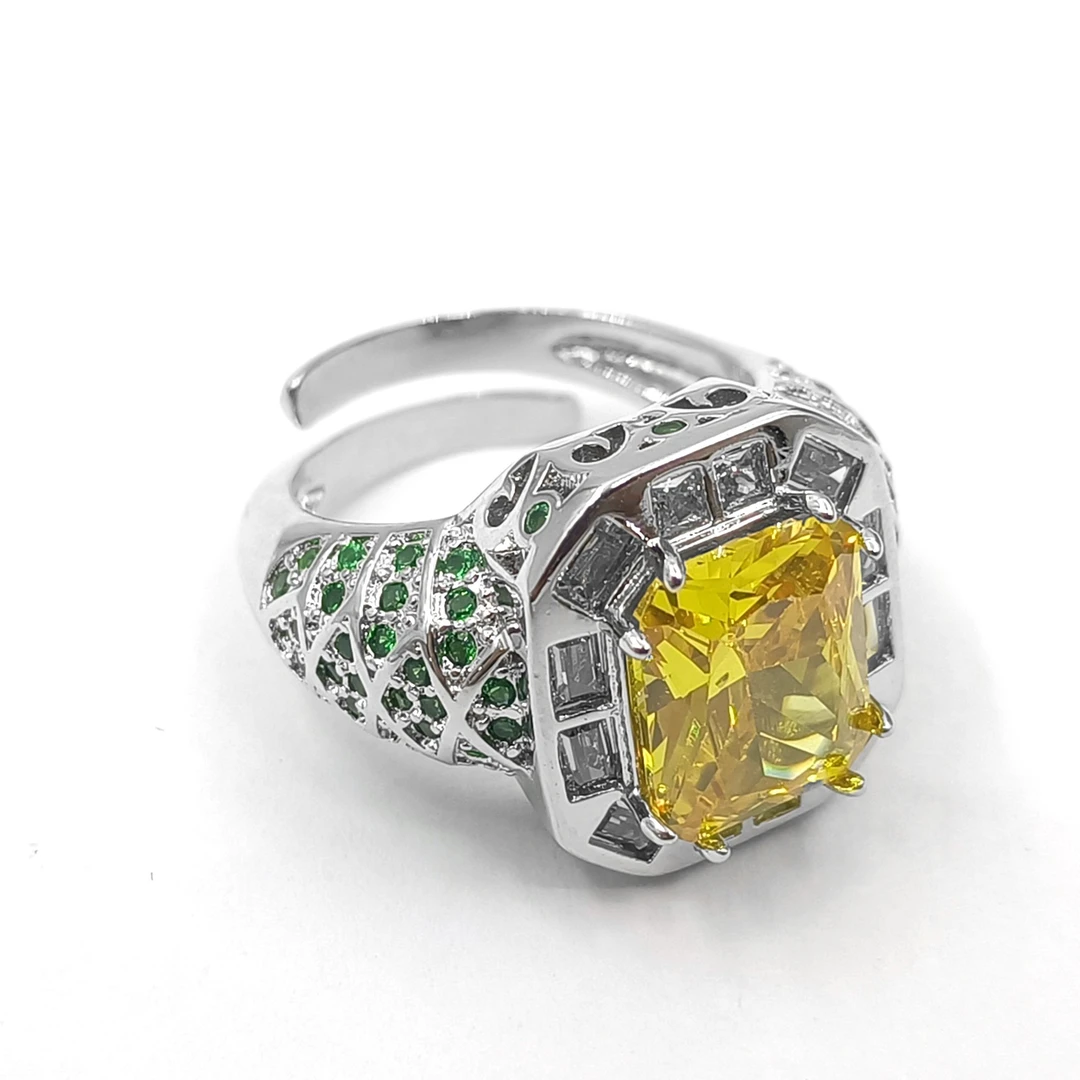 铜合金合成锆石戒指 K2FXL-34362 戒指轻奢气质时尚欧美奢华简约