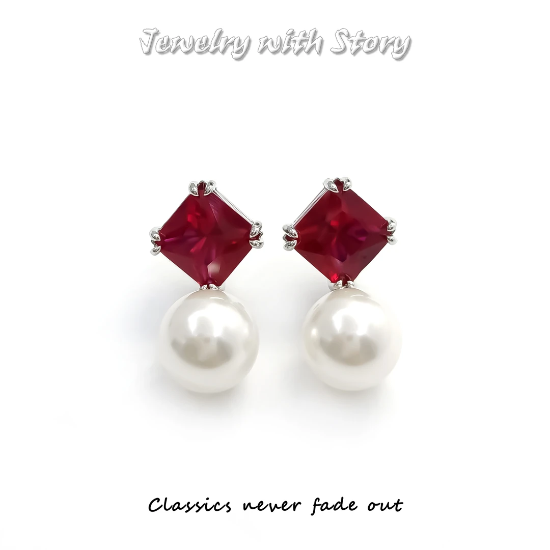 铜合金合成锆石耳饰 HLM-55959 耳饰个性简约小众简约欧美