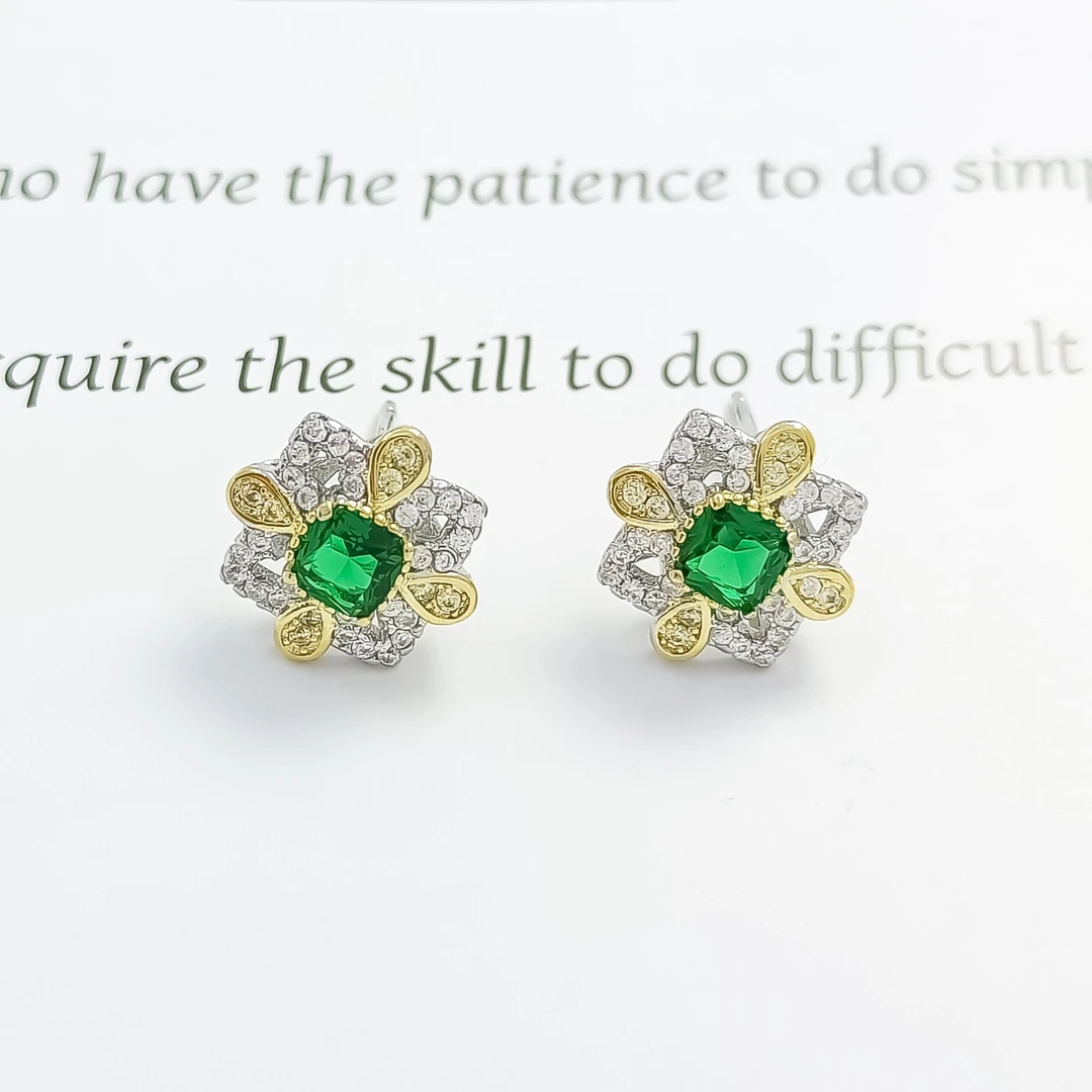 铜合金合成锆石耳饰 HSM-54758 耳环气质时尚欧美百搭简约轻奢