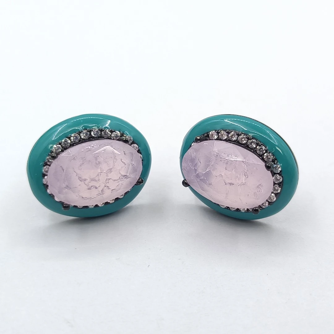 铜合金合成锆石耳饰 RSS-38673 耳环欧美百搭简约气质时尚轻奢