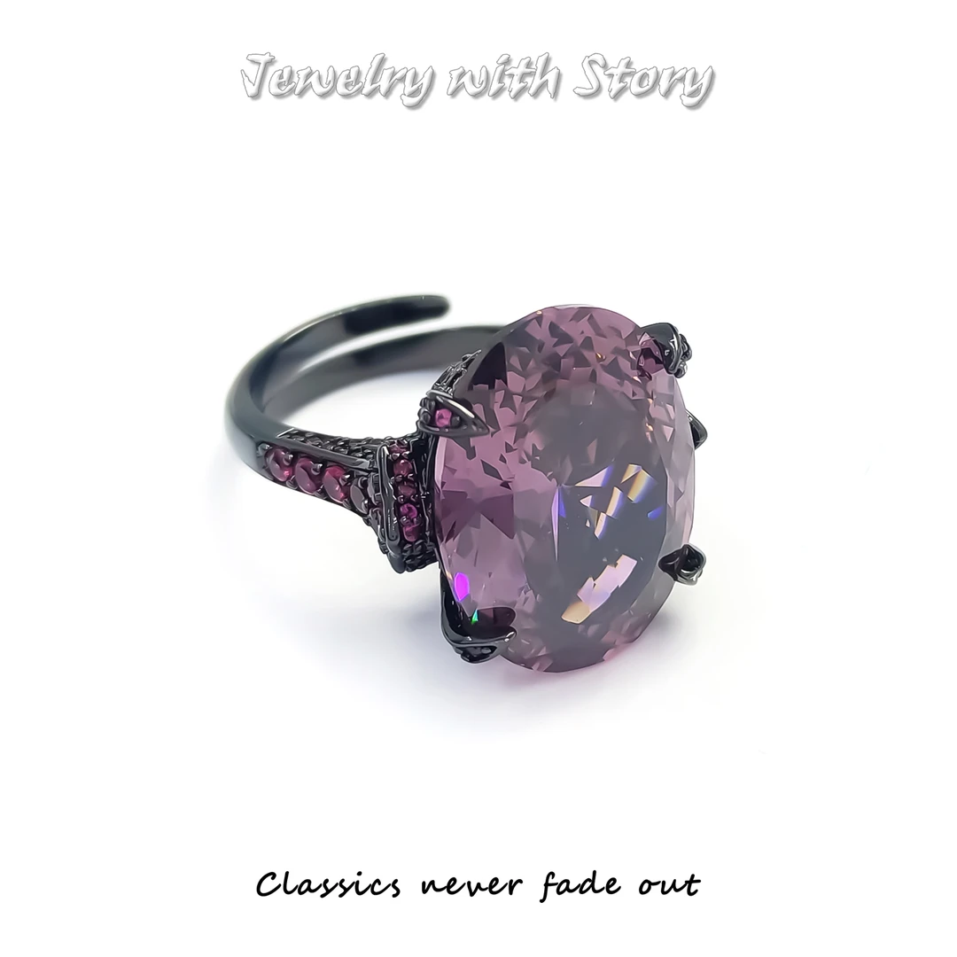 铜合金合成锆石戒指 HSM-56290 戒指轻奢精致欧美时尚气质