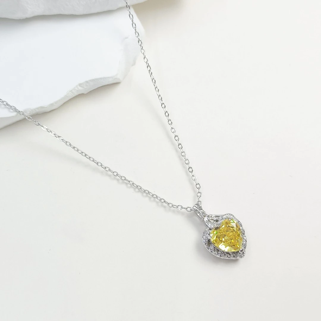 铜合金合成锆石项链 GTL-52830 项链简约镶嵌气质时尚小众个性