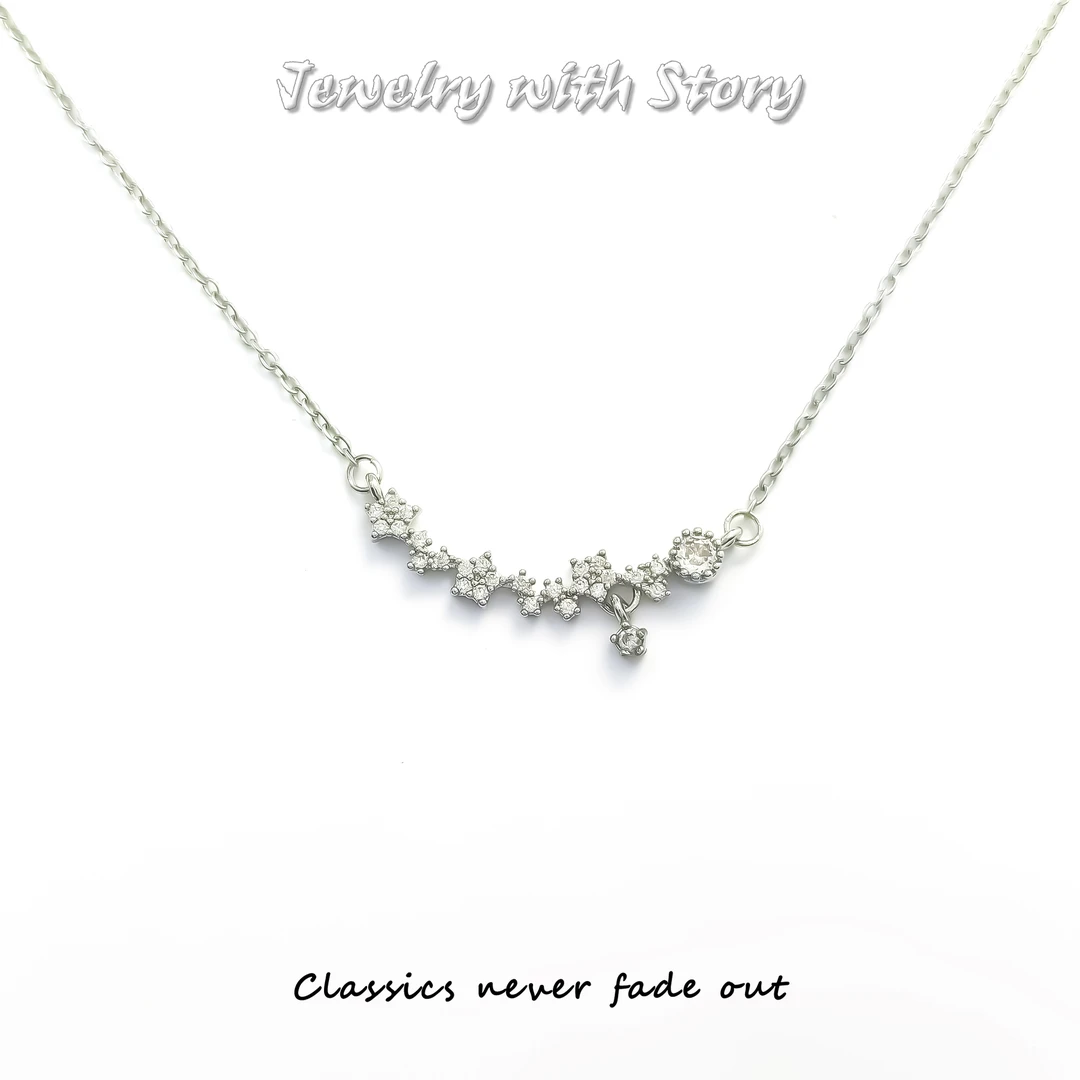 钛钢项链 HK-70729 项链简约镶嵌气质时尚小众个性