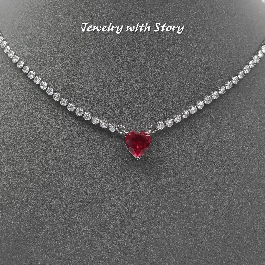 铜合金合成锆石项链 XS-51135 项链欧美时尚精致小众大方