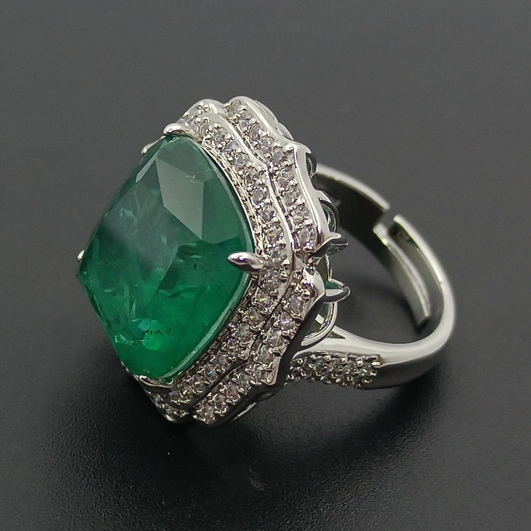 铜合金合成锆石戒指 LL2ZSS-31863  戒指百搭时尚轻奢气质小众