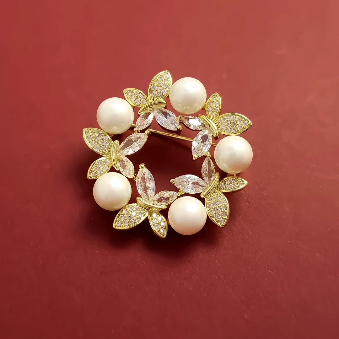 WASLX-000132 【珍珠光环】 胸针轻奢百搭精致