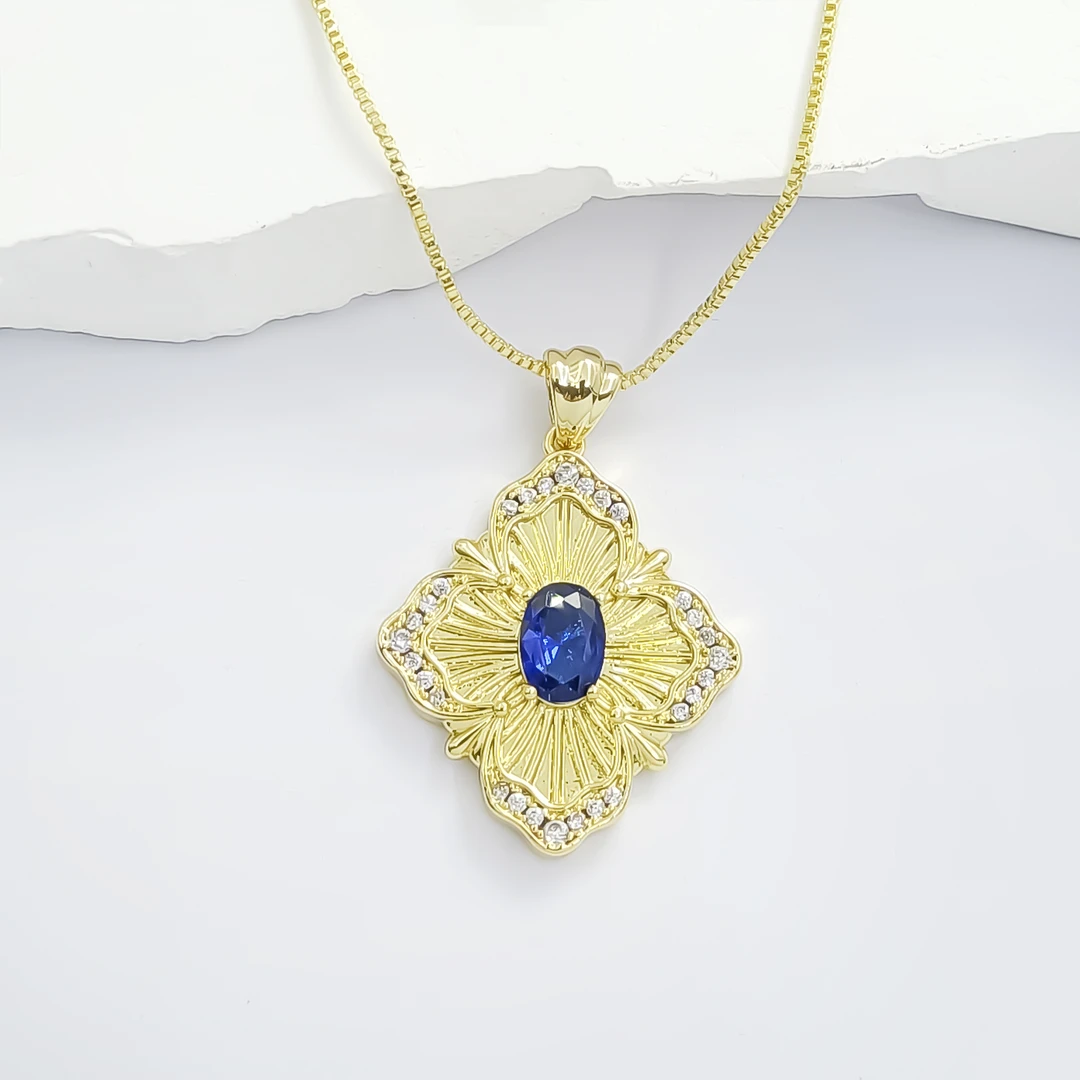 铜合金合成锆石项链 WHSM-001127【星澜】项链简约欧美时尚经典