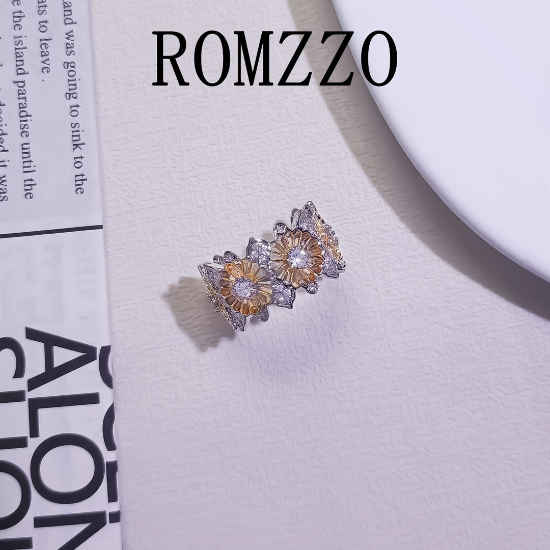 铜合金合成锆石戒指 WHLM-001310【太阳之韵】戒指精致小众时尚气质