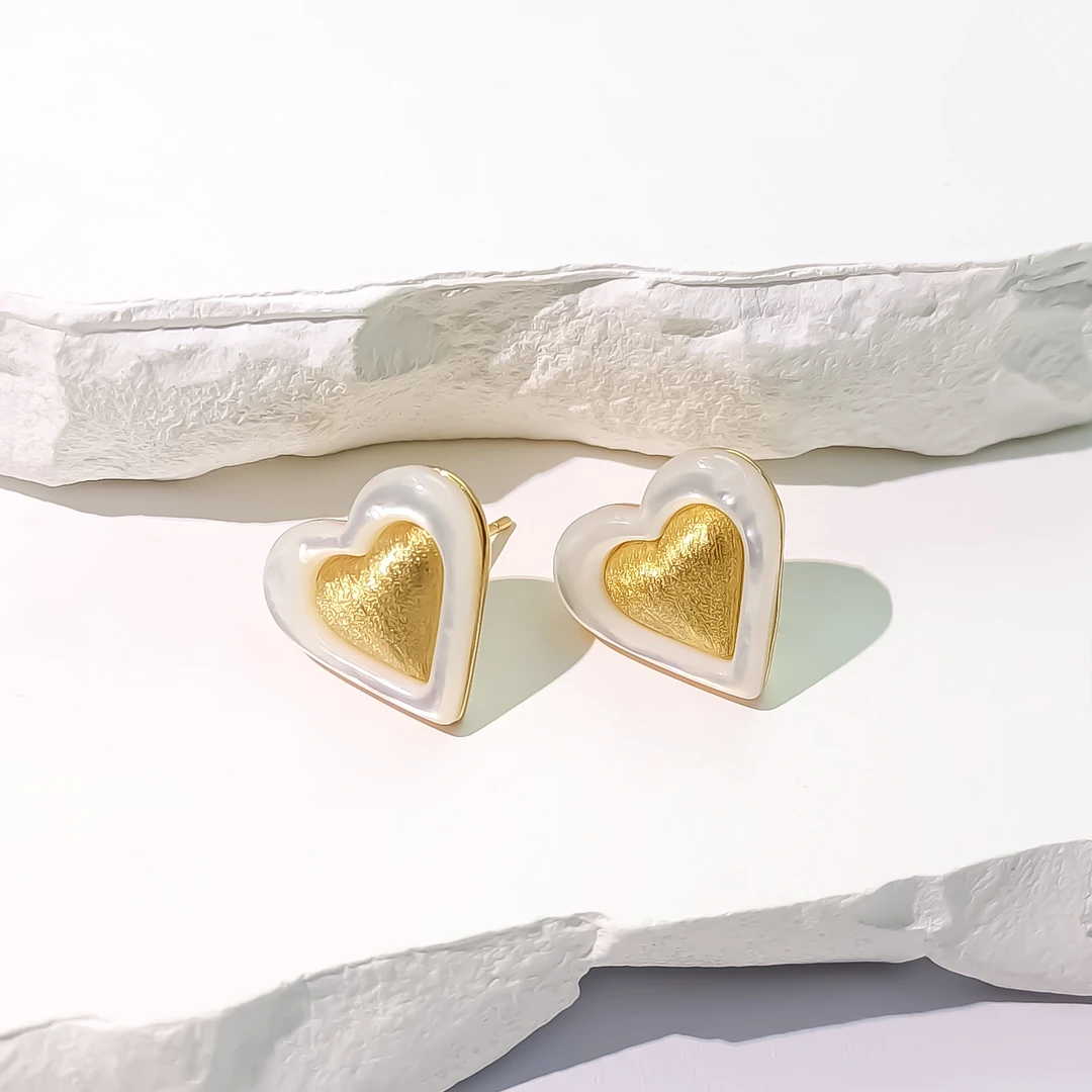 铜合金贝壳耳饰 WJH-000951【星语心愿】耳环简约时尚气质优雅